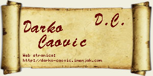 Darko Čaović vizit kartica